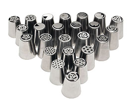 24Pcs Russian Icing Piping Nozzles Tips Cake Decorating Sugarcraft