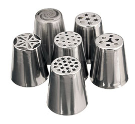 6PCS Russian Tulip Icing Piping Nozzle Stainless Tips Flower Cake