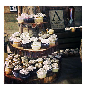 Rustic Cupcake Display. Wood Cupcake Stand Premium Dessert Tower Cake