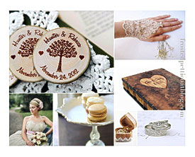 This Tree Wood Magnet In A Rustic meets vintage Winter Wedding