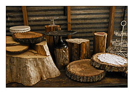 Rustic Cupcake Display. Wood Grain Cupcake Wrappers, Lumberjack