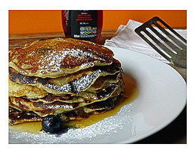 Cakes & Bakes Buttermilk pancakes with blueberries