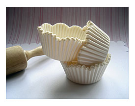 Pure White Scallop Cupcake Liners Specialty Baking By LemonZestCo