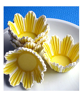 Mini Midi Yellow Flower Cupcake Liners By Thebakersconfections