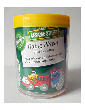 Wilton Sesame Street Going Places Cookie Cutters In A Plastic Jar