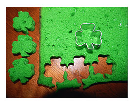 Pan, I Placed Them In The Square Pan In A Row Of About 9 Shamrock Cut