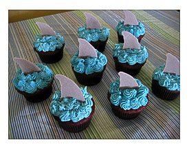 Shark Fin Cupcakes. Shark Week Cupcake Love Pinterest