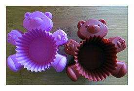 12 Teddy Bear Silicone Cupcake Liners By KarysLittleTreasures