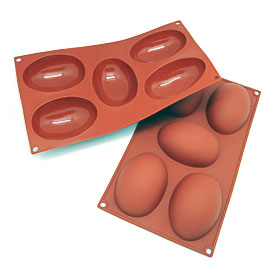 Cavity Half Egg Cake Silicone Mold Baking Pans Pack of 2