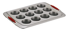 Non Stick 12 Cup Bakeware Muffin Pan With Silicone Grips By Cake Boss