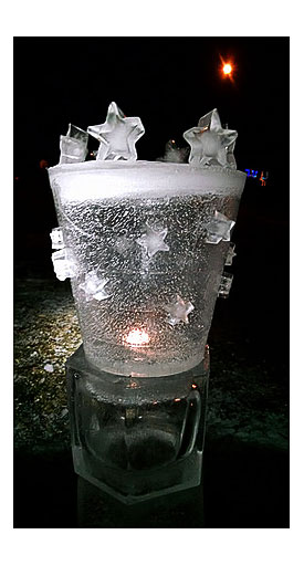 Ice Lantern with Stars