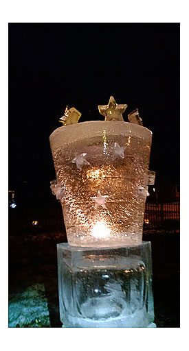 Ice Lantern with Stars