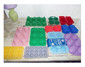 Lot Cake Candy Soap Jello Shot Molds Silicone 2 Are Plastic 14 Total