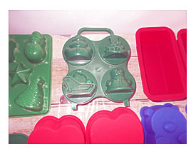 Lot Cake Candy Soap Jello Shot Molds Silicone 2 Are Plastic 14 Total