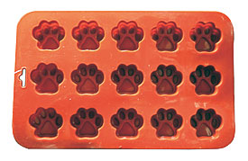 K9 Cakery Mini Paw Silicone Cake Pan 9""X5.5"" 15 Cavity 1.5""X.5