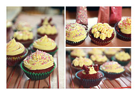 One Wok, One Pot, One Pan Red Velvet Cupcakes With Cream Cheese