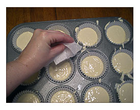 Muffin Pan Cake Batter In A Muffin Pan. Wendy Flickr