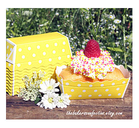 MINI Yellow Paper Loaf Baking Pans Tiny By Thebakersconfections