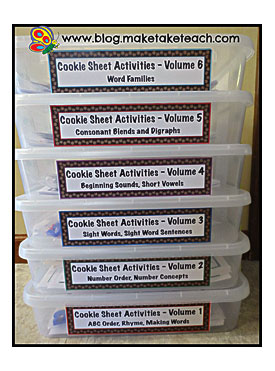 Cookie Sheet Activities Pre K Kindergarten Bundle Make Take