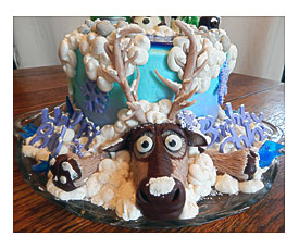 Frozen Olaf And Sven Cake