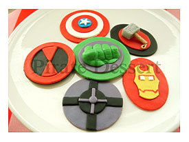 The AVENGERS Edible SUPERHERO Cupcake Toppers By PirateDessert