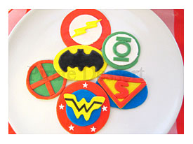 Justice League Edible SUPERHERO Cupcake Toppers By PirateDessert