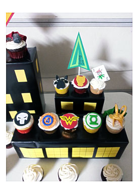 Superhero Cupcake Fondant Toppers