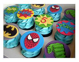 Cupcakes+ +Superheros+