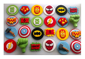 Avengers & Justice League Superhero Cupcake Toppers By CheekyCaker