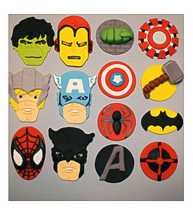 SUPER HERO AVENGERS Fondant Cupcake And Cookie By Topmycupcake
