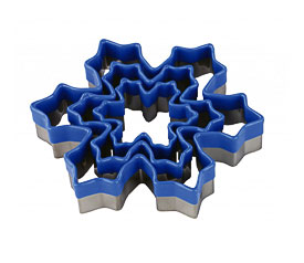 Tala Snow Flake Cutters Stainless Steel PVC Coloured Rim Stax Trade