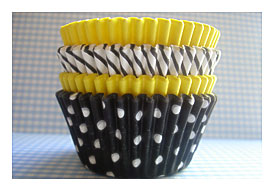 Mini Cupcake Liners Baking Cups Bumblebee 60 By LemonZestCo
