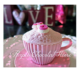Hugs And Kisses Teacup Cupcakes Purple Chocolat Home