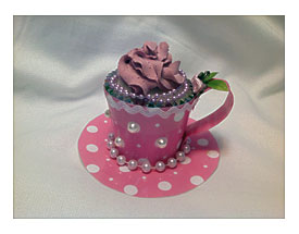 Paper Tea Cup With Fake Cupcake. Party Ideas Pinterest