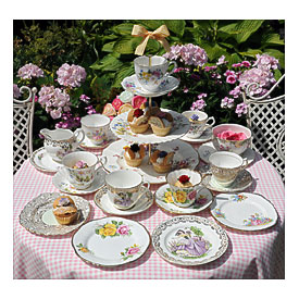 Pretty Mismatched China Vintage Tea Set And Cupcake Stand Flickr