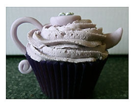 Tea Pot Cupcake Purple Tea Pot Cupcake Ideal For Tea Party