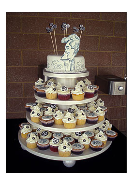 50th Birthday Cupcake Tower 2105 Pictures To Pin On Pinterest