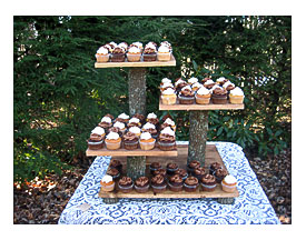 Alfa Img Showing > Country Cupcake Tiered Wedding Cake Stands