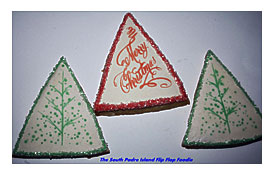 South Padre Island Flip Flop Foodie Decorated Christmas Cookies 2013