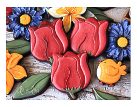 Tulip Cookie Tutorial By Georganne At LilaLoa