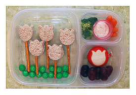 Cookie Cutter Lunch Tiptoe Through The Tulips Bento Style