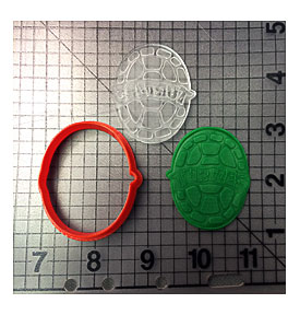 TMNT Turtle Shell 101 Cookie Cutter And Stamp