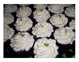 Liners For A More Formal Look. Jumbo White Cupcake With Buttercream