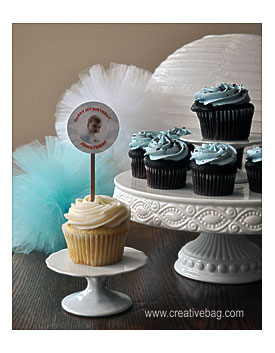 The Creative Bag Blog Striped Bakery Boxes And Assorted Cake Stands