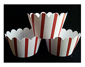 Custom Popcorn Box Cupcake Wrappers 12 By KatherinePaigeDesign
