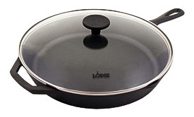 Lodge Logic Cast Iron Skillet With Glass Cover 2 Inch Deep L8SKG3