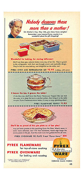 Pyrex Cookware Ad, 1950