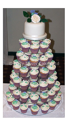 Wedding Cupcakes Glasgow Sugar Roses Thistles Top Tier Cupcake Tower