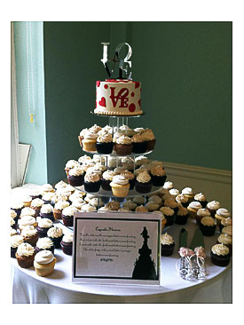 Cupcake Tower With Whipped Bakeshop LOVE Cake And Cupcakes