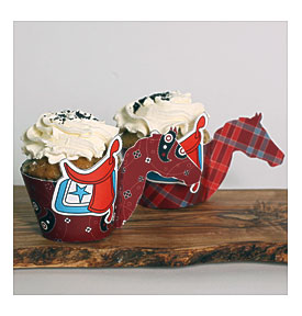 Horse Cupcake Wrappers From The Cowboy By SpaceshipsLaserBeams